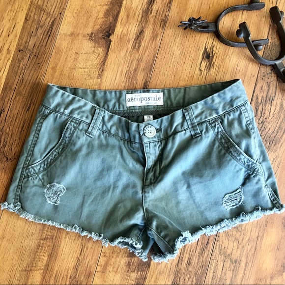 Aeropostale Pants - *Reservedfor a bundle trade! Green Shorts 7/8